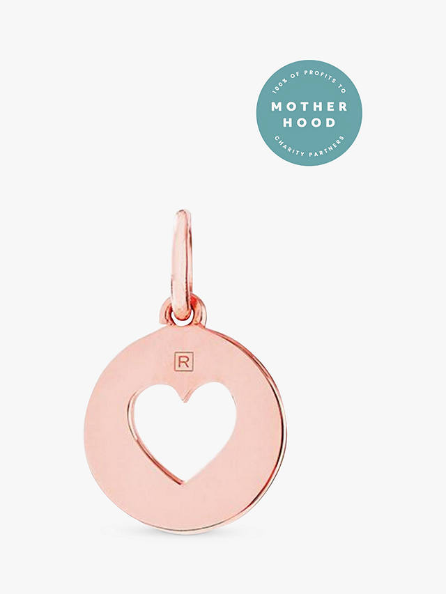 Recognised Heart Popon Pendant Charm, Rose Gold