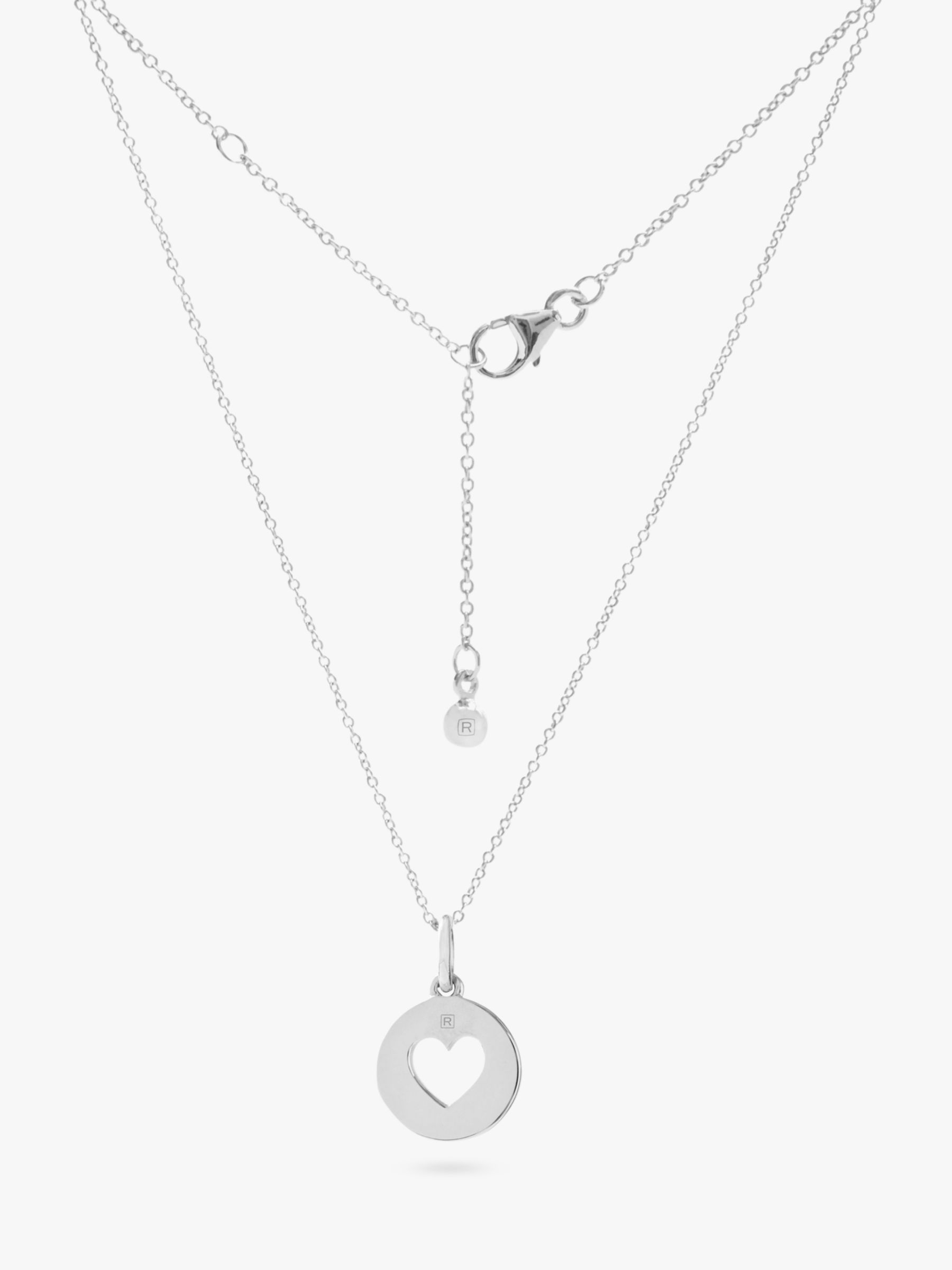 Recognised Heart Popon Pendant Necklace, Silver