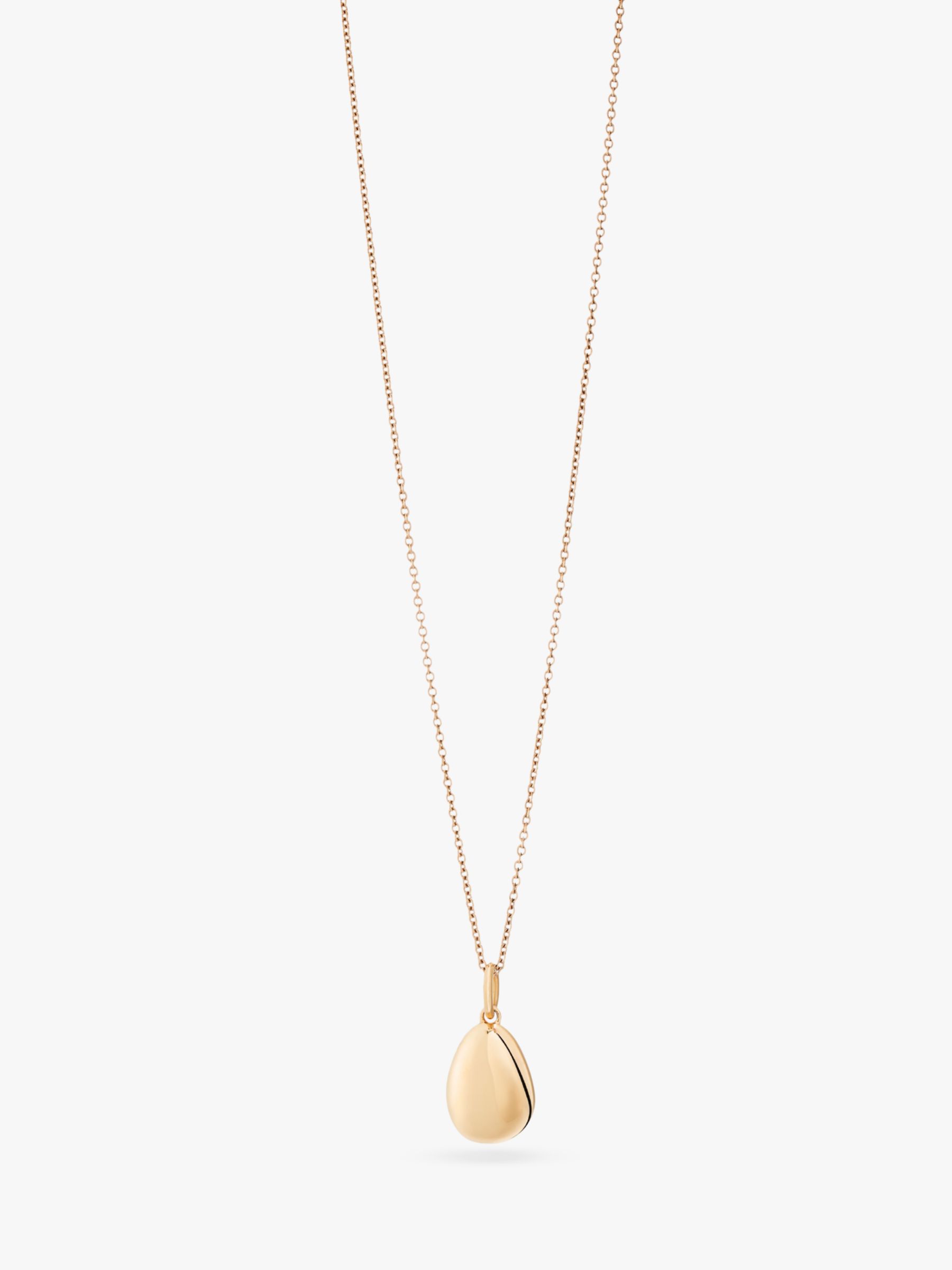 Recognised Pebble Popon Pendant Necklace, Gold at John Lewis & Partners