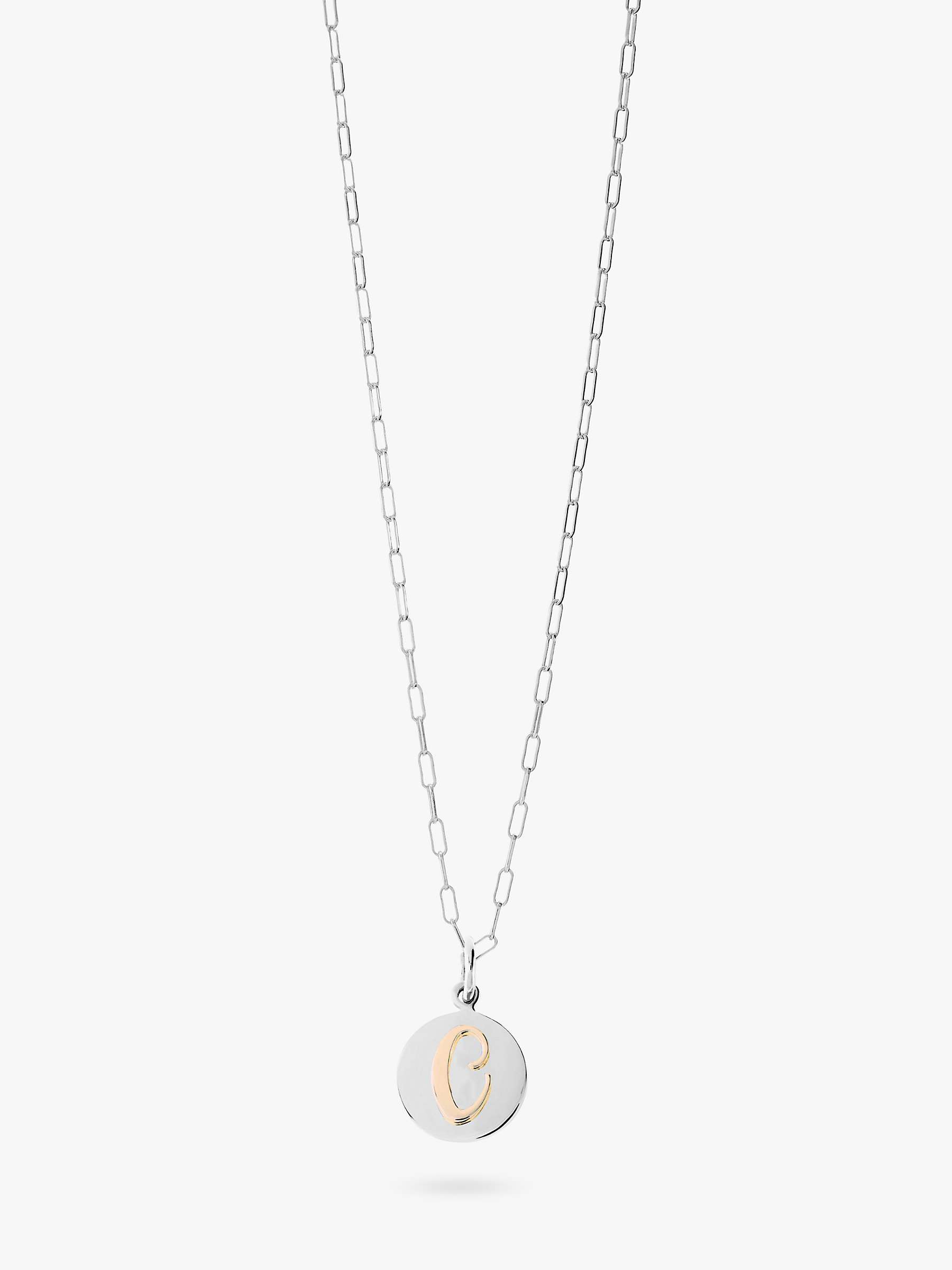 Buy Recognised Alphabet Popon Pendant Necklace, Silver Online at johnlewis.com