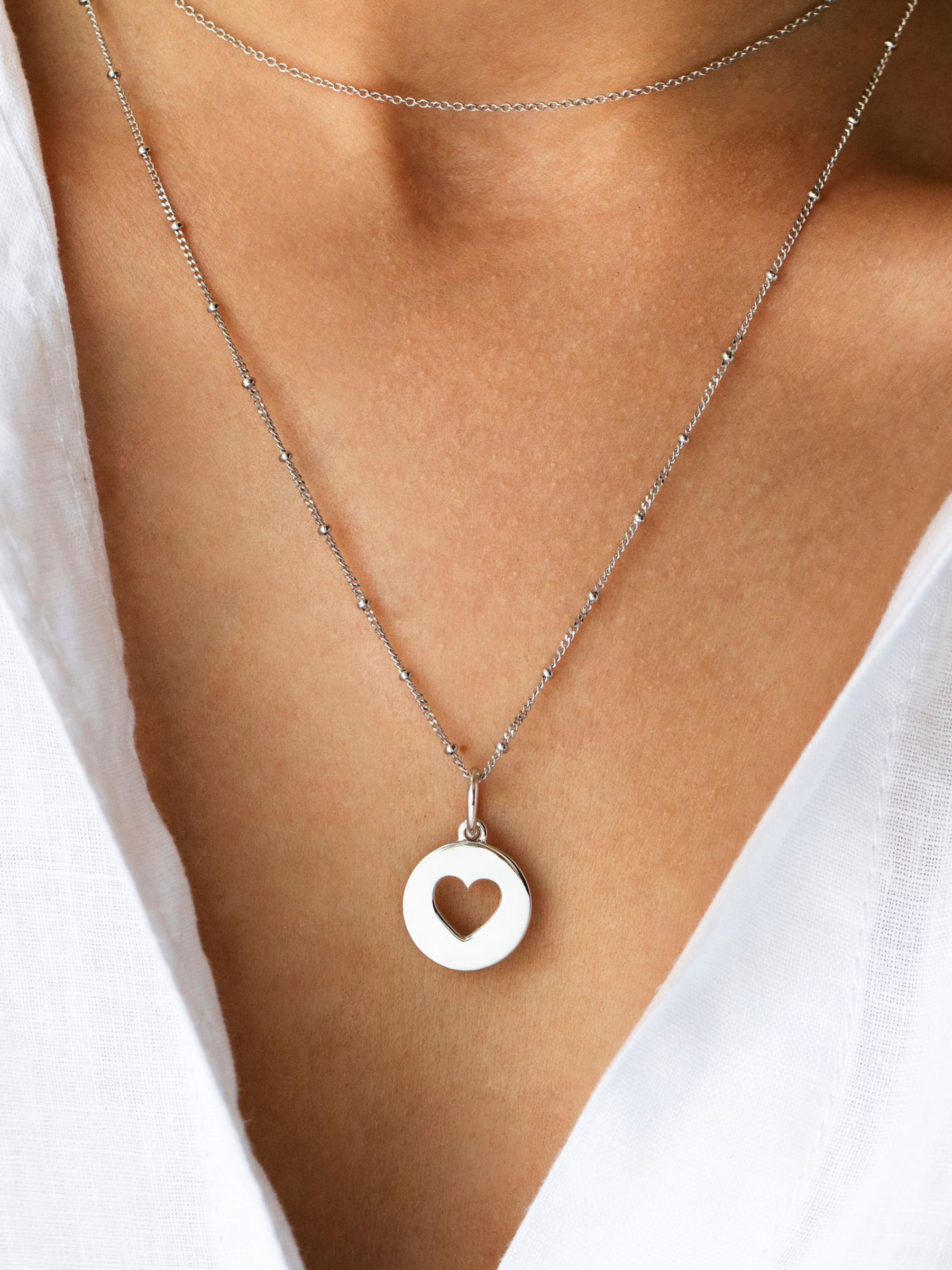 Buy Recognised Heart Popon Bobble Chain Pendant Necklace Online at johnlewis.com