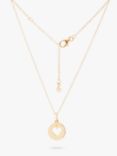 Recognised Heart Popon Pendant Necklace, Gold