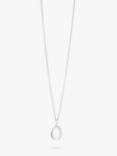 Recognised Pebble Popon Pendant Necklace, Silver