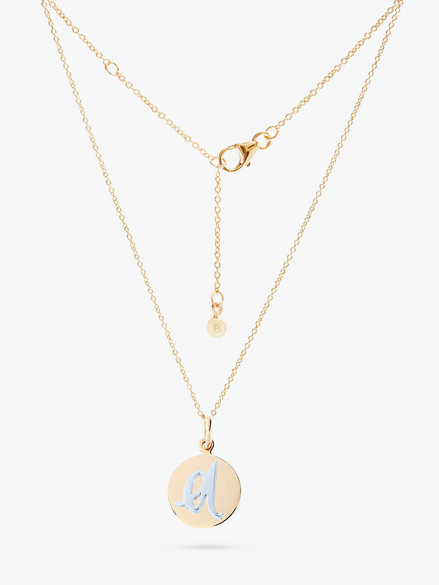 Recognised Alphabet Popon Pendant Necklace, Gold, A