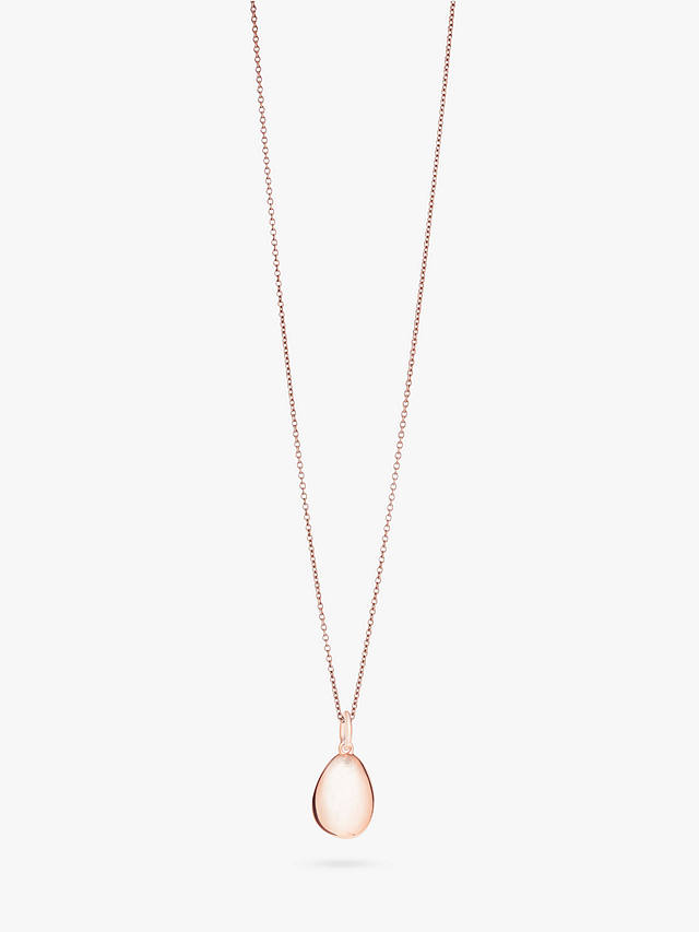 Recognised Pebble Popon Pendant Necklace, Rose Gold