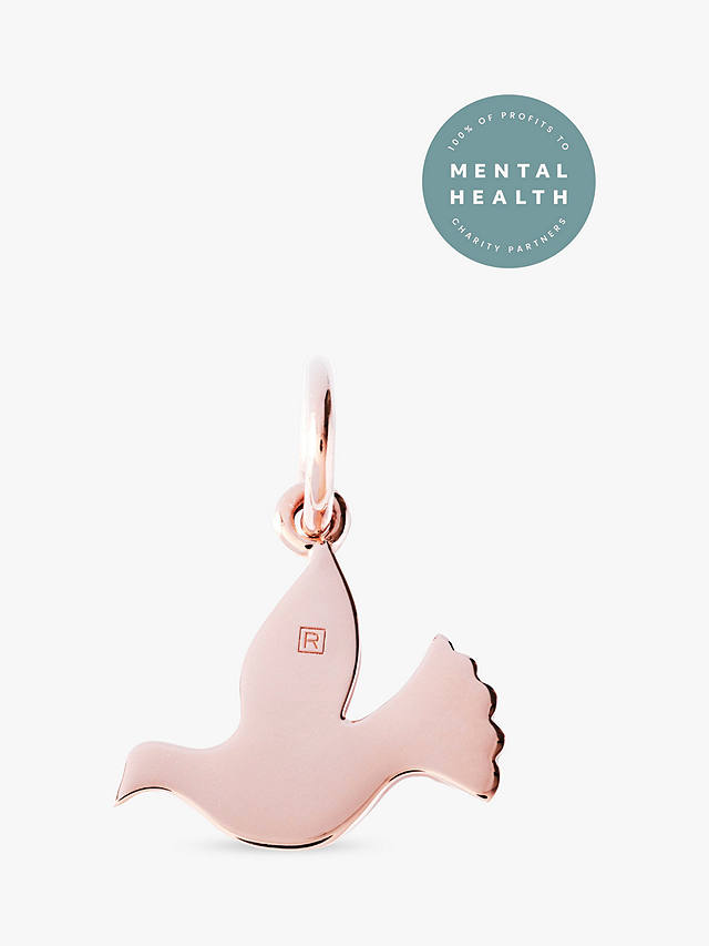 Recognised Dove Popon Pendant Necklace, Rose Gold