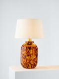 John Lewis Tortoiseshell Glass Table Lamp, Brown