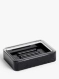 John Lewis Block Stripe Soap Dish, Black