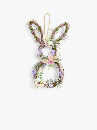 John Lewis Bunny Shaped Easter Wreath, Dia.50cm