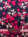 John Kaldor Lizzano Floral Cotton Sateen Fabric, Red / Navy