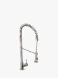 Abode Stalto Professional Single Lever Pull-Around Kitchen Tap, Stainless Steel