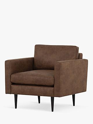 Swyft Model 01 Faux Leather Armchair, Chestnut