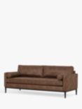 Swyft Model 02 Large 3 Seater Faux Leather Sofa, Chestnut
