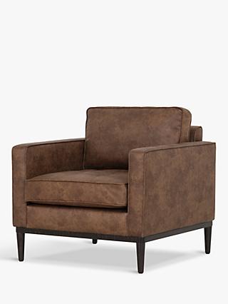 Swyft Model 02 Faux Leather Armchair, Chestnut