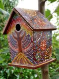 Wildlife World Wood Artisan Bird Nest Box, Natural/Multi