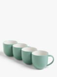 John Lewis ANYDAY Two Tone Stoneware Mugs, Set of 4, 340ml, Green