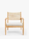 John Lewis Cord Armchair, Light Wood Frame, Natural Boucle