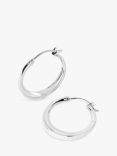 Dinny Hall Weighted Tapering Circle Hoop Earrings, Silver