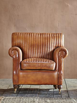 Narwana Range, Nkuku Narwana Ribbed Leather Armchair