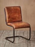 Nkuku Narwana Leather Desk Chair, Aged Tan