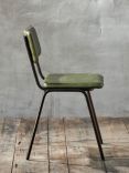 Nkuku Ukari Leather Dining Chair, Rich Green