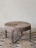 Nkuku Chakala Round Reclaimed Wood Coffee Table, Natural