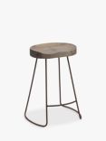 Nkuku Loko Mango Wood Short Stool, Natural/Rust