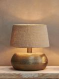 Nkuku Lumbu Table Lamp Base, Antique Brass, Small