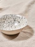 Nkuku Ama Splatter Cereal Bowl, 17cm, White