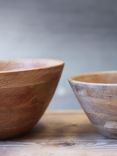 Nkuku Indus Mango Wood Serving Bowl, 33cm, Natural
