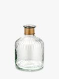 Nkuku Chara Hammered Glass Bottle Vase, H15cm, Clear