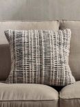 Nkuku Mika Recycled Square Cushion Cover, Natural / Black