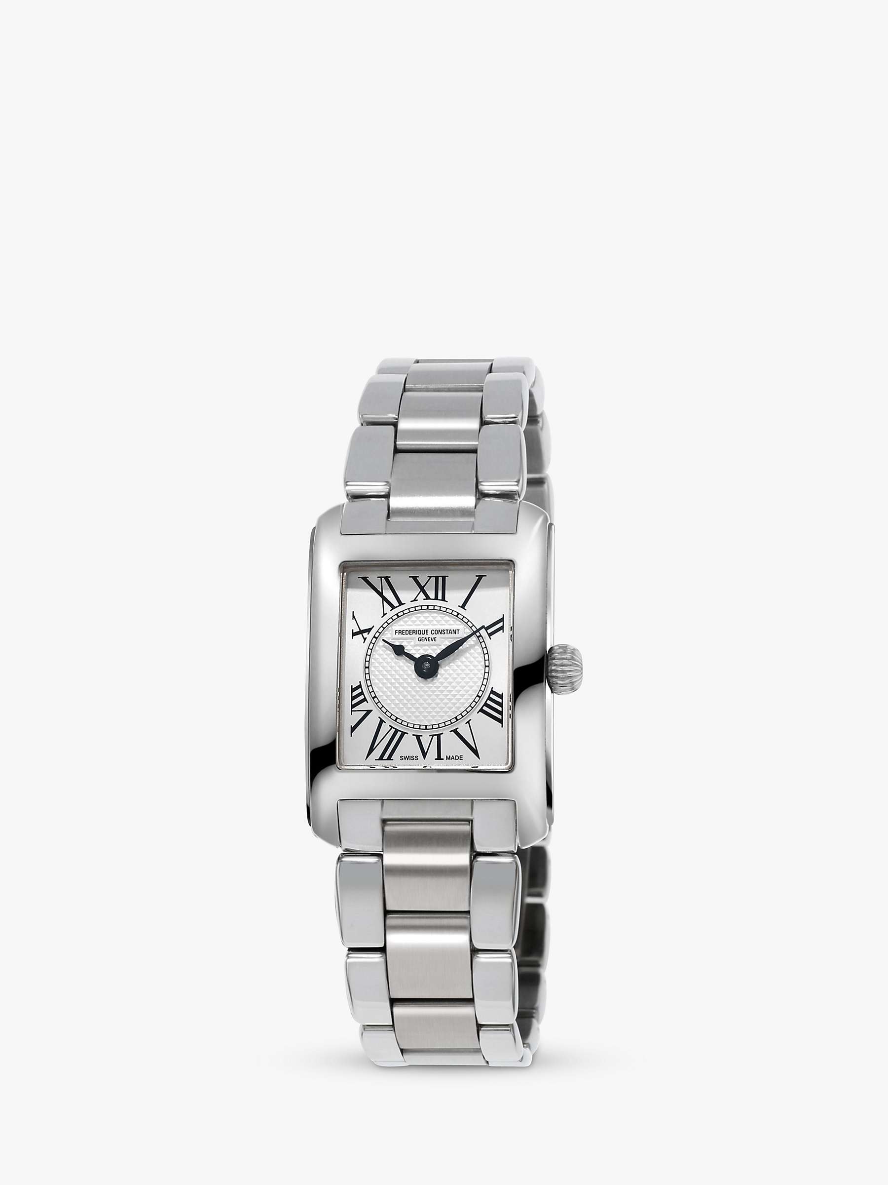 Buy Frederique Constant FC-200MC16B Women's Carrée Bracelet Strap Watch, Silver Online at johnlewis.com
