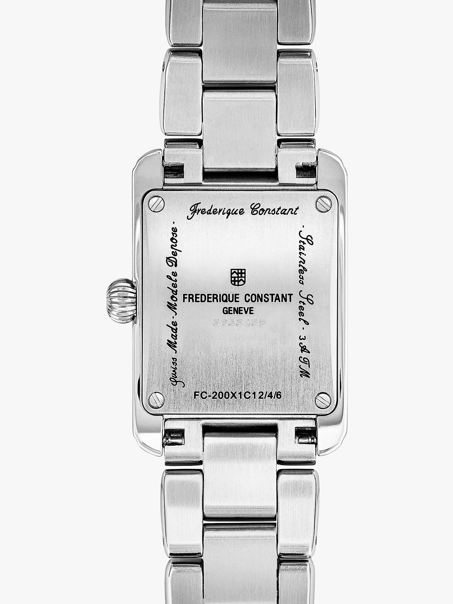 Buy Frederique Constant FC-200MC16B Women's Carrée Bracelet Strap Watch, Silver Online at johnlewis.com