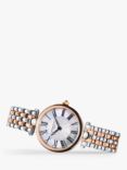 Frederique Constant FC200MPW2AR2B Women's Art Deco Round Roman Bracelet Strap Watch, Silver/Gold