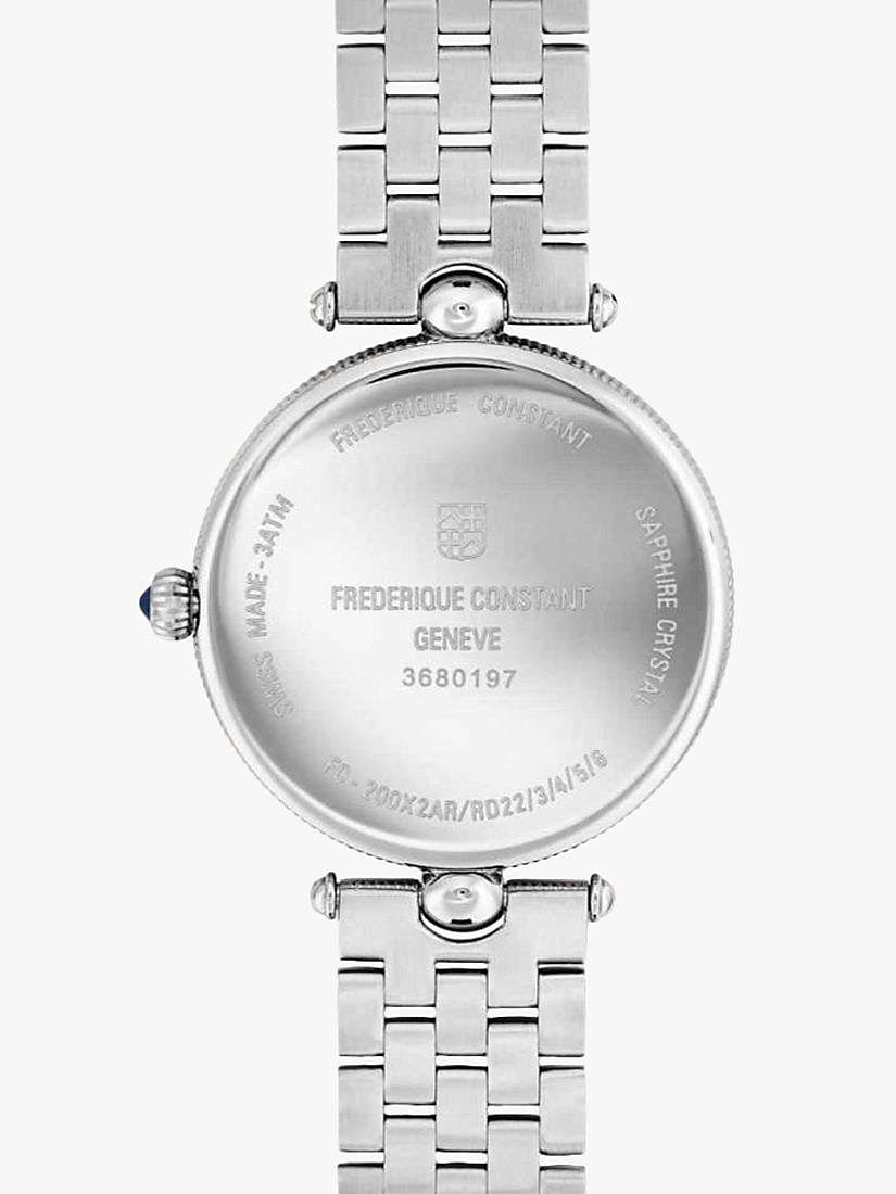 Buy Frederique Constant FC-200MPW2AR6B Women's Classic Art Deco Round Bracelet Strap Watch, Silver Online at johnlewis.com