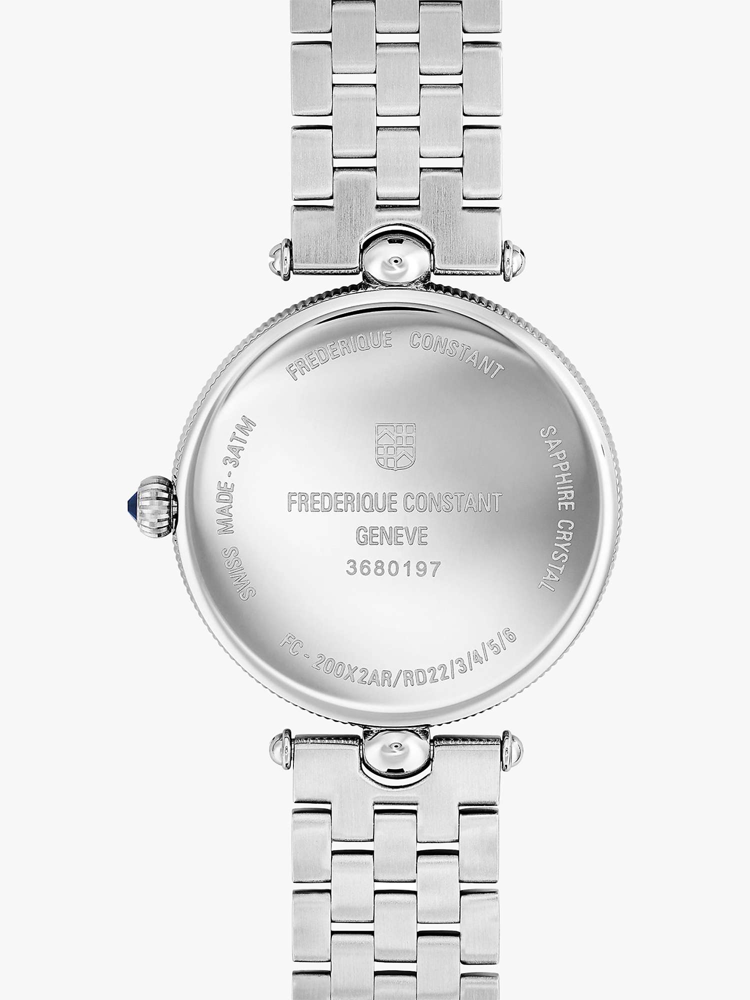 Buy Frederique Constant FC-200MPW2AR6B Women's Classic Art Deco Round Bracelet Strap Watch, Silver Online at johnlewis.com