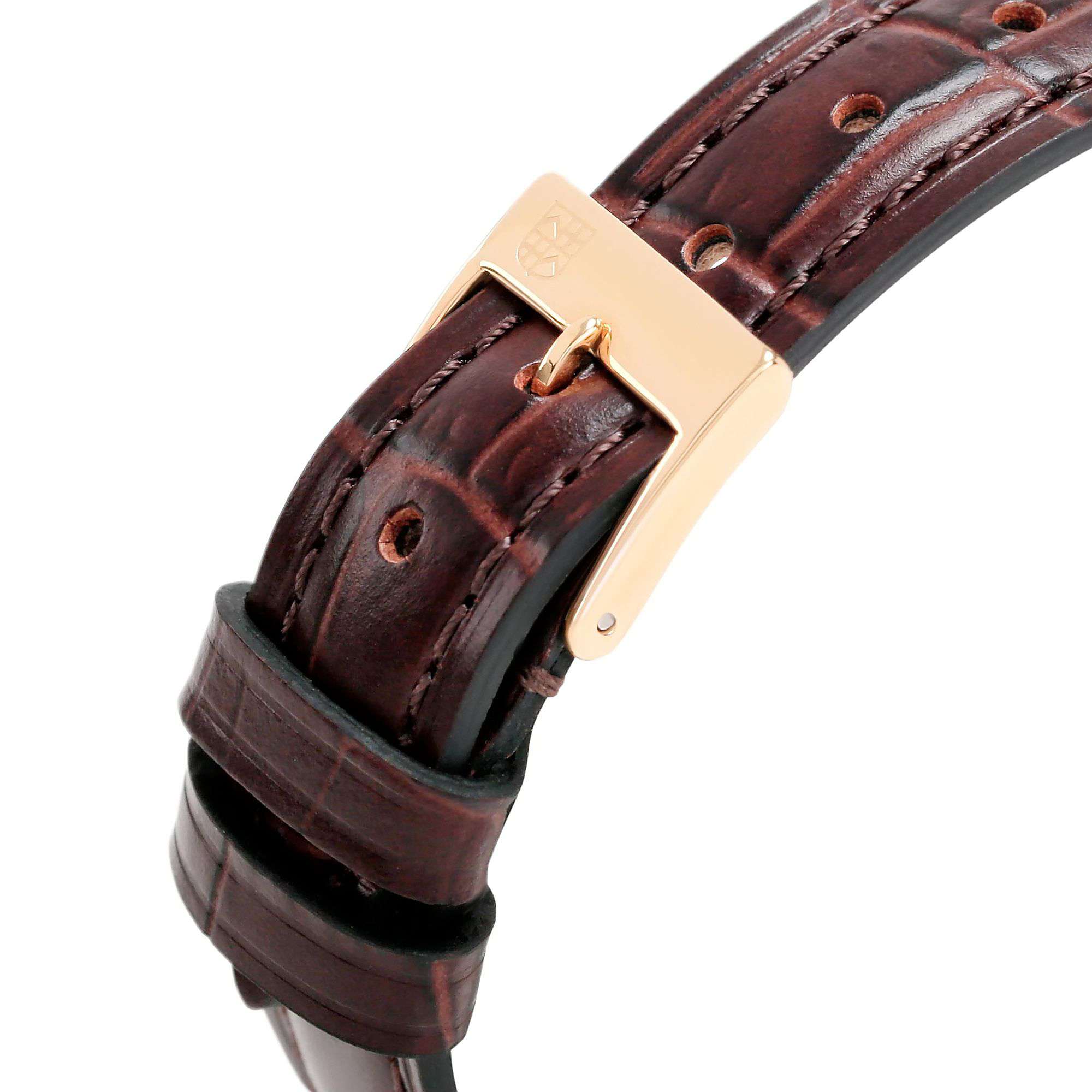 Buy Frederique Constant FC-235M1S5 Women's Slimline Leather Strap Watch, Brown/White Online at johnlewis.com