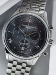 Frederique Constant FC-292MG5B6B Men's Chronograph Date Bracelet Strap Watch, Silver/Black