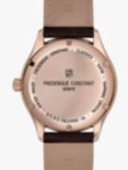 Frederique Constant FC-303MC5B4 Men's Classic Index Automatic Leather Strap Watch, Brown/White