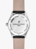 Frederique Constant FC-303MC5B6 Men's Classic Index Automatic Leather Strap Watch, Black/White