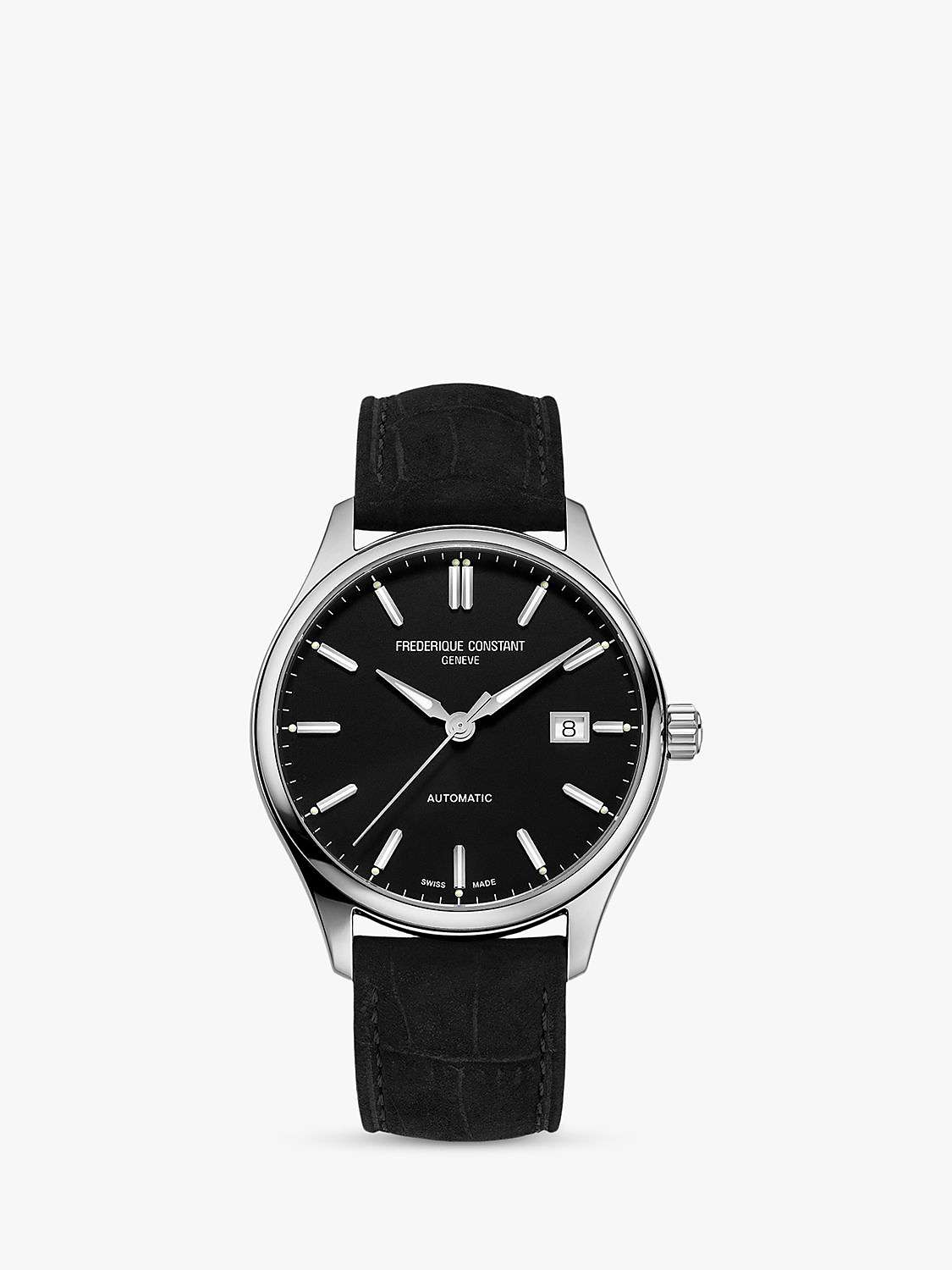 Buy Frederique Constant FC-303NB5B6 Men's Classics Automatic Date Leather Strap Watch, Black Online at johnlewis.com