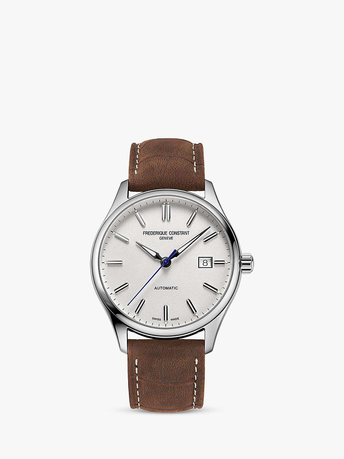 Buy Frederique Constant FC-303NS5B6 Men's Classics Index Automatic Date Leather Strap Watch, Brown/Silver Online at johnlewis.com