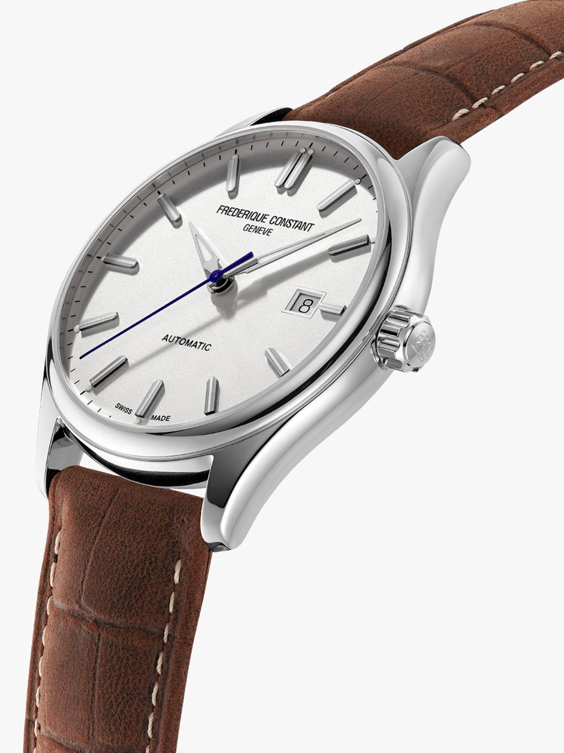 Buy Frederique Constant FC-303NS5B6 Men's Classics Index Automatic Date Leather Strap Watch, Brown/Silver Online at johnlewis.com