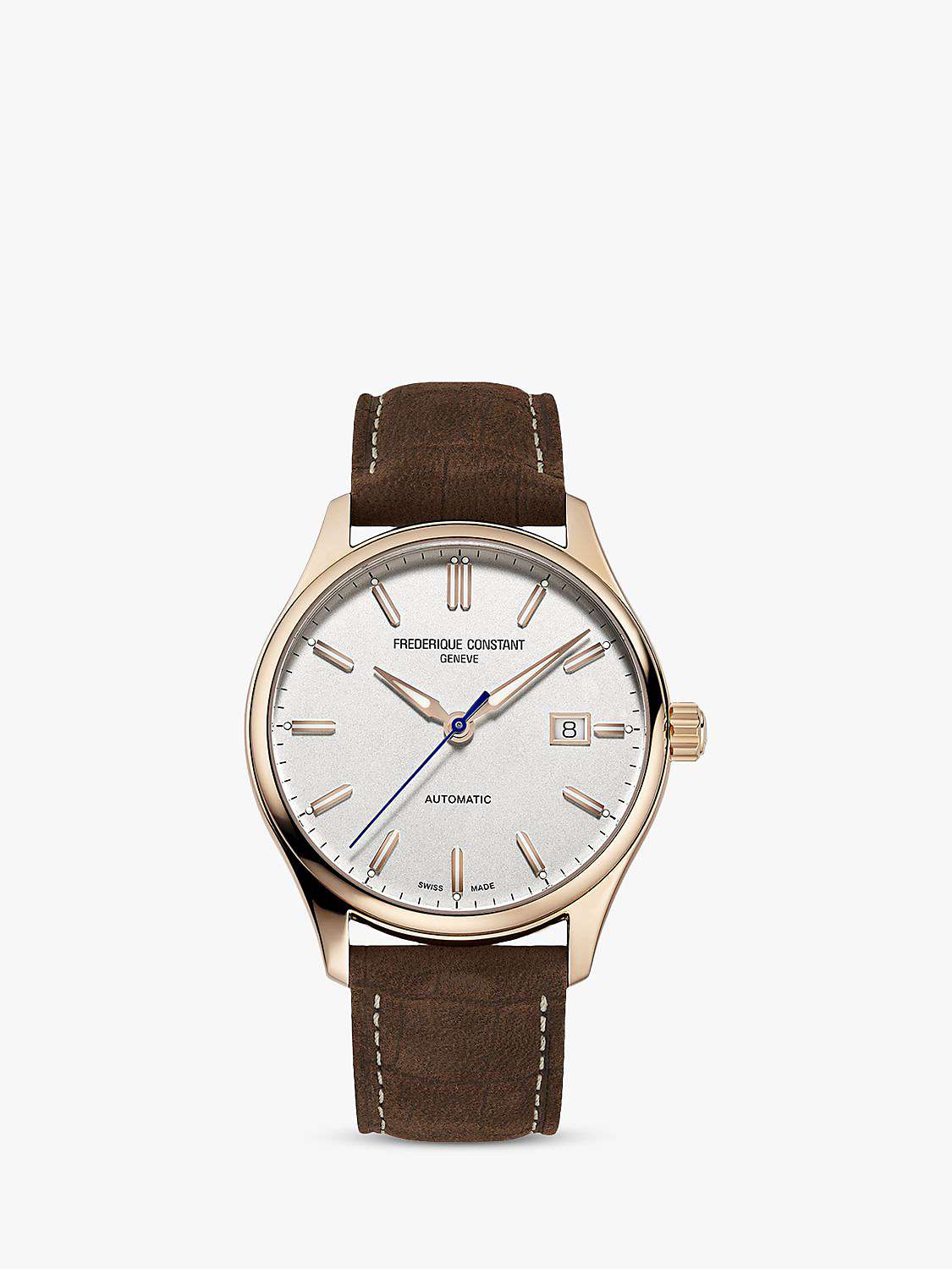 Buy Frederique Constant FC-303NV5B4 Men's Classics Index Automatic Date Leather Strap Watch, Brown/Gold Online at johnlewis.com