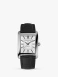 Frederique Constant FC-303S4C6 Men's Caree Automatic Date Leather Strap Watch, Black/White