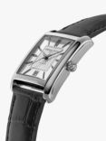 Frederique Constant FC-303S4C6 Men's Caree Automatic Date Leather Strap Watch, Black/White