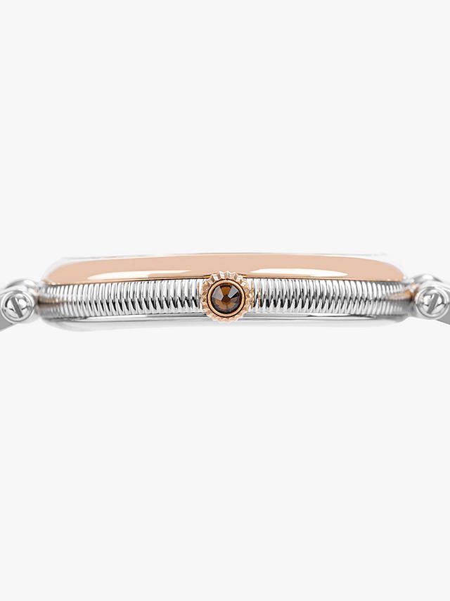 Frederique Constant FC-200MPW2V2B Women's Classics Art Deco Bracelet Strap Watch, Rose Gold/Silver