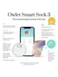 Owlet Duo Smart Sock 3 & Cam 2 Baby Monitor, Mint/Rainbow