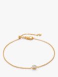 Monica Vinader Essential Diamond Chain Bracelet, Gold Gold